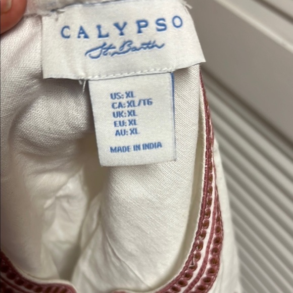 Embroidered White and Brown Women's Top - Picture 2 of 6